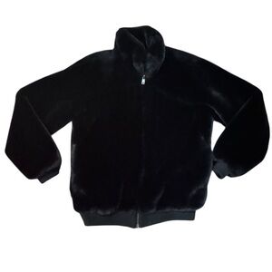 Zara Elegant Black Faux like new Fur Coat